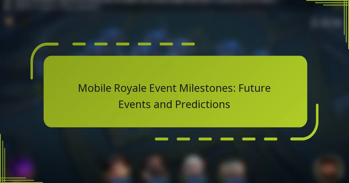Mobile Royale Event Milestones: Future Events and Predictions