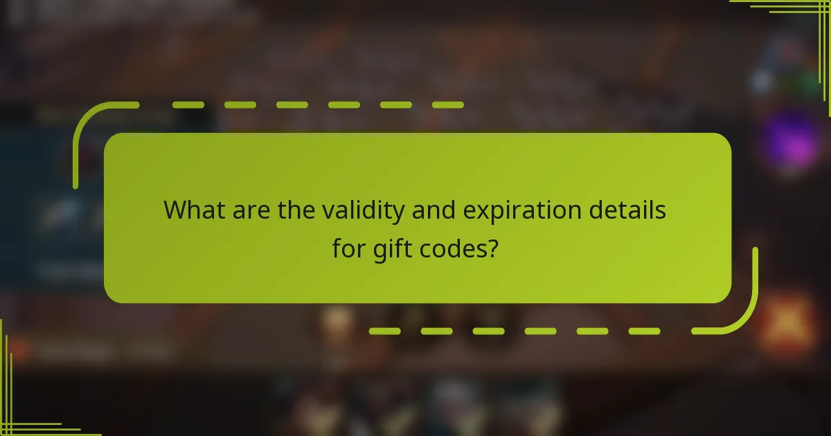 What are the validity and expiration details for gift codes?