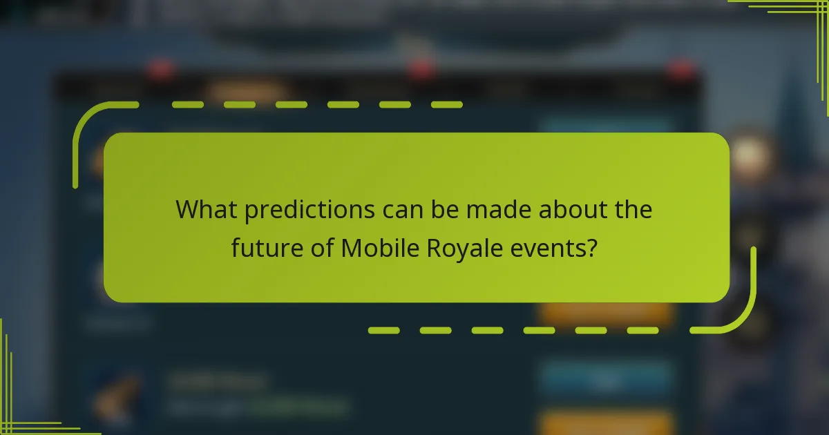 What predictions can be made about the future of Mobile Royale events?